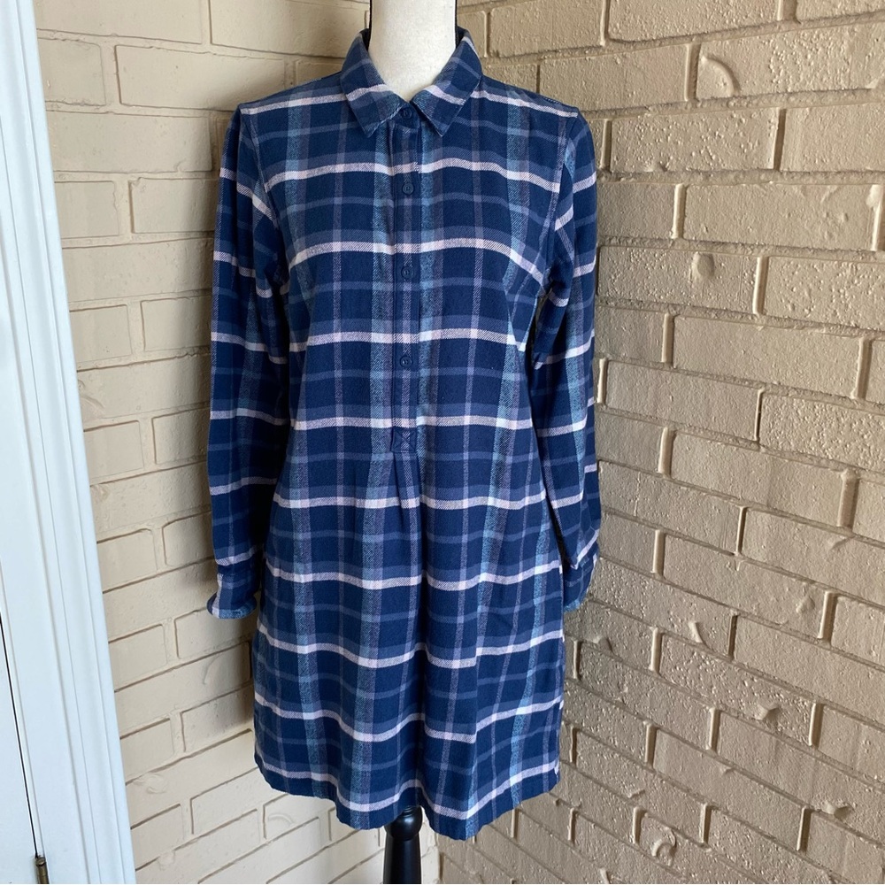 Patagonia Women's Fjord Flannel Shirt Dress ORGANIC COTTON Gorpcore Nature XS